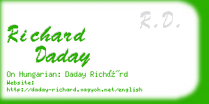 richard daday business card